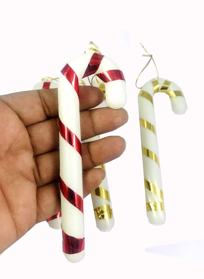 Evisha 8 Pcs Big Size Candy Cane Hockey Umbrella for Christmas Tree Decoration Hanging Ornaments - Image 1